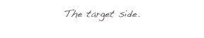 The target side.