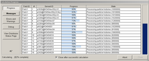 Calculation Progress Window