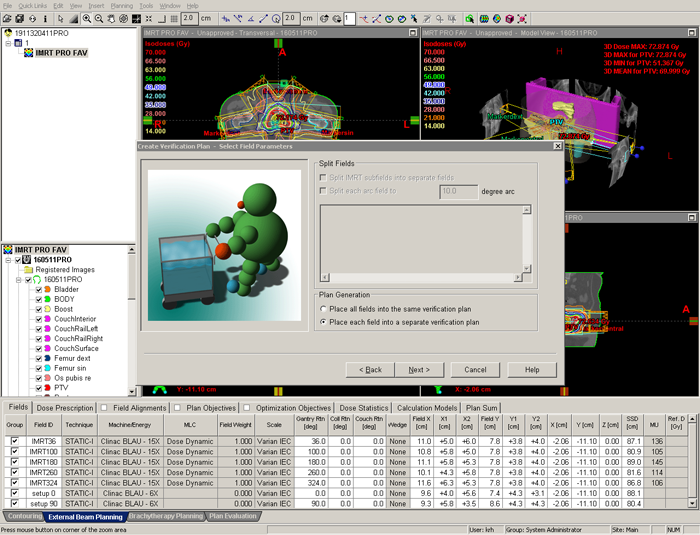 Select verification geometry