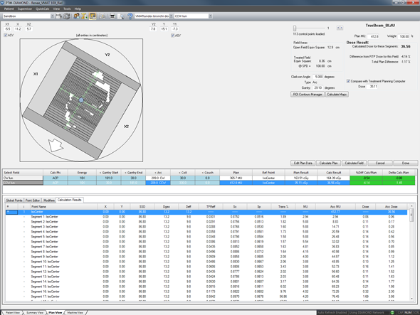 VMAT calculation with DIAMOND