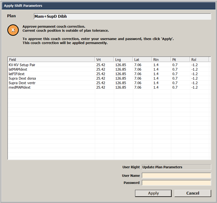 Confirmation dialog permanent couch correction 1st session