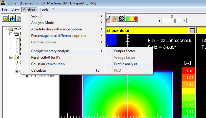 Selecting Profile analysis