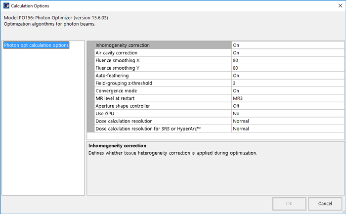 PO 15.6 calculation options