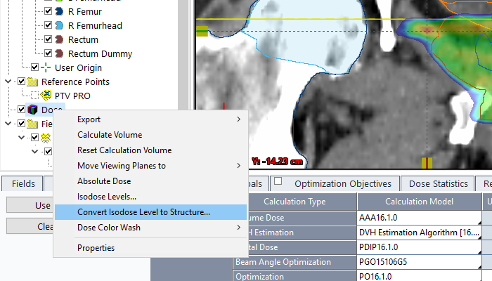 Converting Isodose Level to Structure