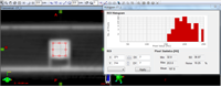 Scan of CT-403 with histogram on POM-C rod (RED: 1.094)