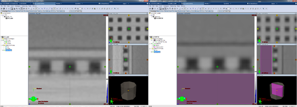 Origins set in KFJ scan (left) and as downloaded in PTW scan (right)